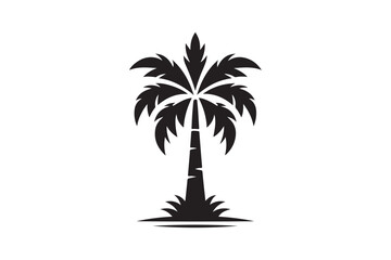Palm tree silhouette vector illustration style