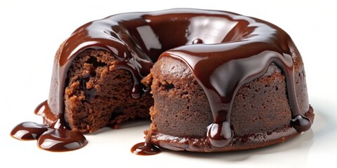 Chocolate Lava Cake with Drizzled Glaze, Dessert , Chocolate , Sweet , Bakery