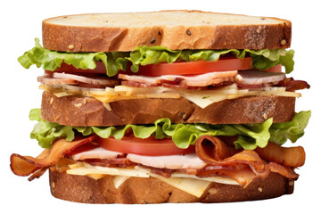 PNG  Toasted Club Sandwich sandwich lettuce tomato.