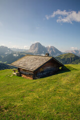 wooden house in the mountains
