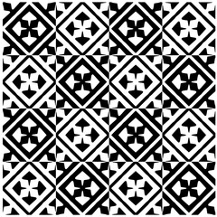 Vector monochrome pattern, Abstract texture for fabric print, card, table cloth, furniture, banner, cover, invitation, decoration, wrapping.Seamless repeating pattern.Black and white color.