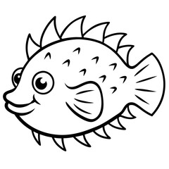 Porcupine Fish Vector Art
