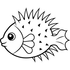 Porcupine Fish Vector Art