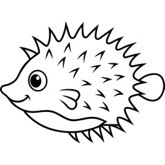 Porcupine Fish Vector Art
