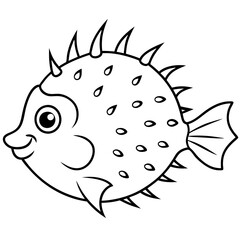 Porcupine Fish Vector Art