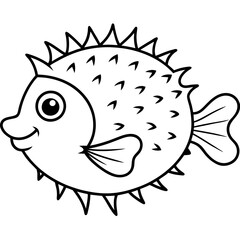 Porcupine Fish Vector Art