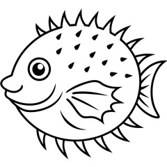 Porcupine Fish Vector Art