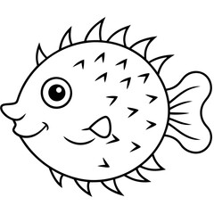 Porcupine Fish Vector Art