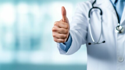 Doctor Giving Thumbs Up Gesture