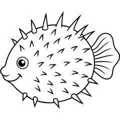 Porcupine Fish Vector Art