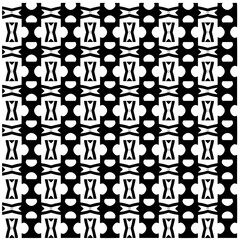 Vector monochrome pattern, Abstract texture for fabric print, card, table cloth, furniture, banner, cover, invitation, decoration, wrapping.Seamless repeating pattern.Black and white color.