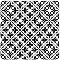 Vector monochrome pattern, Abstract texture for fabric print, card, table cloth, furniture, banner, cover, invitation, decoration, wrapping.Seamless repeating pattern.Black and white color.