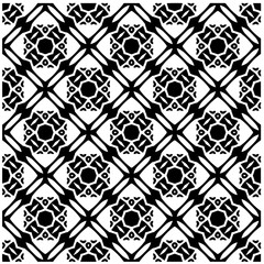 Vector monochrome pattern, Abstract texture for fabric print, card, table cloth, furniture, banner, cover, invitation, decoration, wrapping.Seamless repeating pattern.Black and white color.