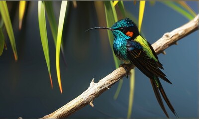 Fototapeta premium Elegant Long-Billed Hummingbird