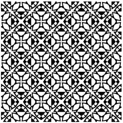 Vector monochrome pattern, Abstract texture for fabric print, card, table cloth, furniture, banner, cover, invitation, decoration, wrapping.Seamless repeating pattern.Black and white color.