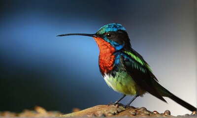 Fototapeta premium Elegant Long-Billed Hummingbird