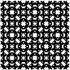 Vector monochrome pattern, Abstract texture for fabric print, card, table cloth, furniture, banner, cover, invitation, decoration, wrapping.Seamless repeating pattern.Black and white color.