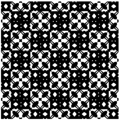 Vector monochrome pattern, Abstract texture for fabric print, card, table cloth, furniture, banner, cover, invitation, decoration, wrapping.Seamless repeating pattern.Black and white color.