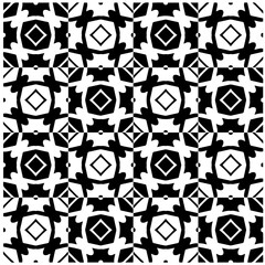 Vector monochrome pattern, Abstract texture for fabric print, card, table cloth, furniture, banner, cover, invitation, decoration, wrapping.Seamless repeating pattern.Black and white color.