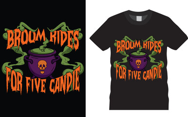 Grim Reaper with scythe broom rides for five candie