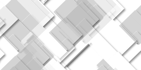 Abstract white and grey geometric square pattern, texture background with shadow. Vector illustration. You can use for add, poster, design artwork, template, banner, wallpaper 