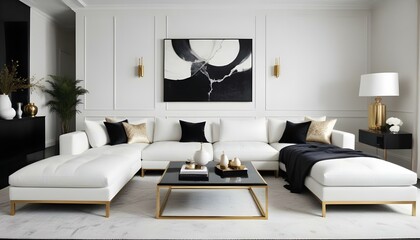 Photo interior modern design room 3d illustration