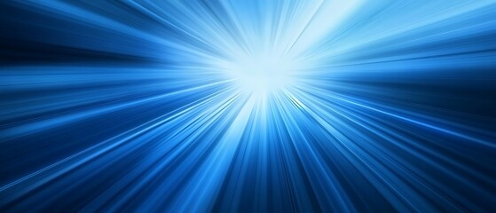 Light speed, hyperspace, space warp in blue