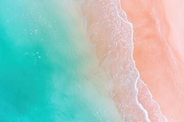 Fototapeta premium Aerial photography captures the contrast of vibrant blue-green waters and red sediment in Western Australia, creating an abstract nature landscape.