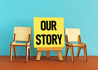 Our Story is shown on the business photo using the text
