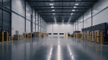 Obraz premium Busy Warehouse With Numerous Boxes