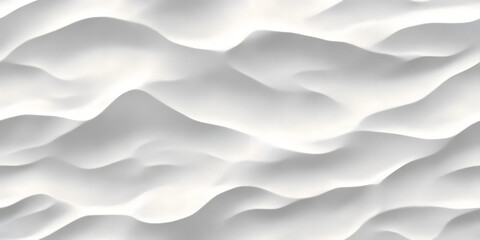 Fototapeta premium Seamless white sandy beach or desert sand dunes transparent texture overlay. Boho chic western theme summer vacation repeat pattern background. Grayscale displacement, bump or height map 3D rendering.