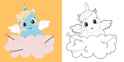 Coloring page for children. coloring page worksheet, Coloring activity. Education for preschool. 