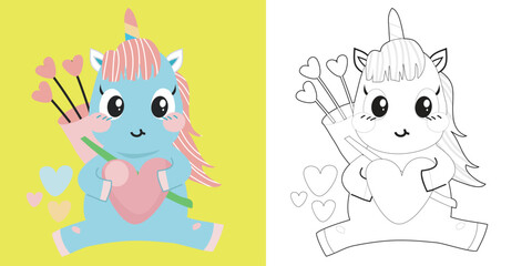 Coloring page for children. coloring page worksheet, Coloring activity. Education for preschool. 