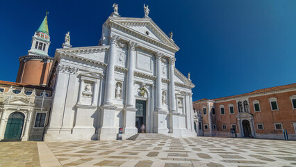 Church of San Giorgio Maggiore on the island timelapse hyperlapse.