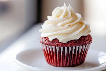 Red Velvet Cupcake with Creamy Frosting