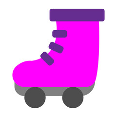 Roller Skates Vector Flat Icon Design
