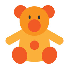 Teddy Bear Vector Flat Icon Design