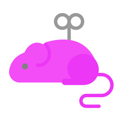 Toy Mouse Vector Flat Icon Design