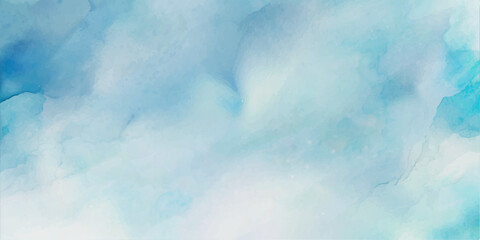  Abstract Sky blue Aquarelle paint paper textured canvas element, hand drawn watercolor illustration, painting soft blue textured on wet white paper, Light sky blue brush painted watercolor background