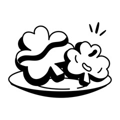 Sketchy style icon of irish cookies 