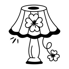 A hand drawn icon of lamp 