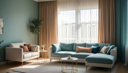 Photo interior modern design room 3d illustration