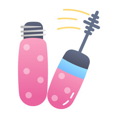 A flat style icon of mascara 