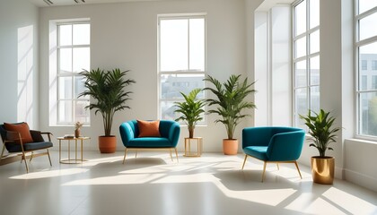 Photo interior modern design room 3d illustration