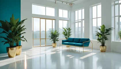 Fototapeta premium Photo interior modern design room 3d illustration