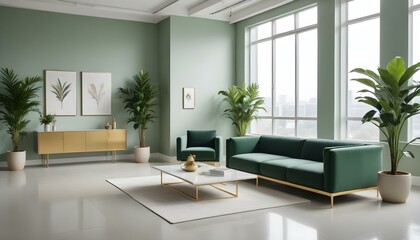 Photo interior modern design room 3d illustration
