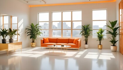 Fototapeta premium Photo interior modern design room 3d illustration