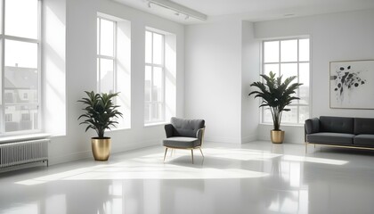 Fototapeta premium Photo interior modern design room 3d illustration