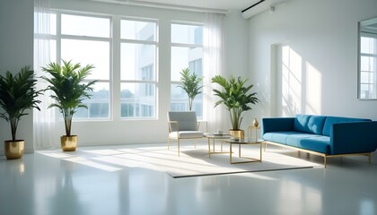 Fototapeta premium Photo interior modern design room 3d illustration