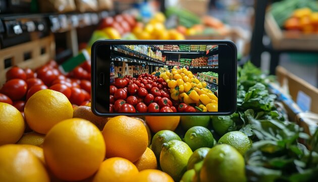 Mobile app marketplace for online grocery shopping with convenient free shipping options